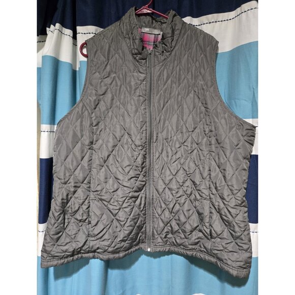Lee Rider Vest Grey With Pink Plaid Inside 3x - Picture 1 of 4